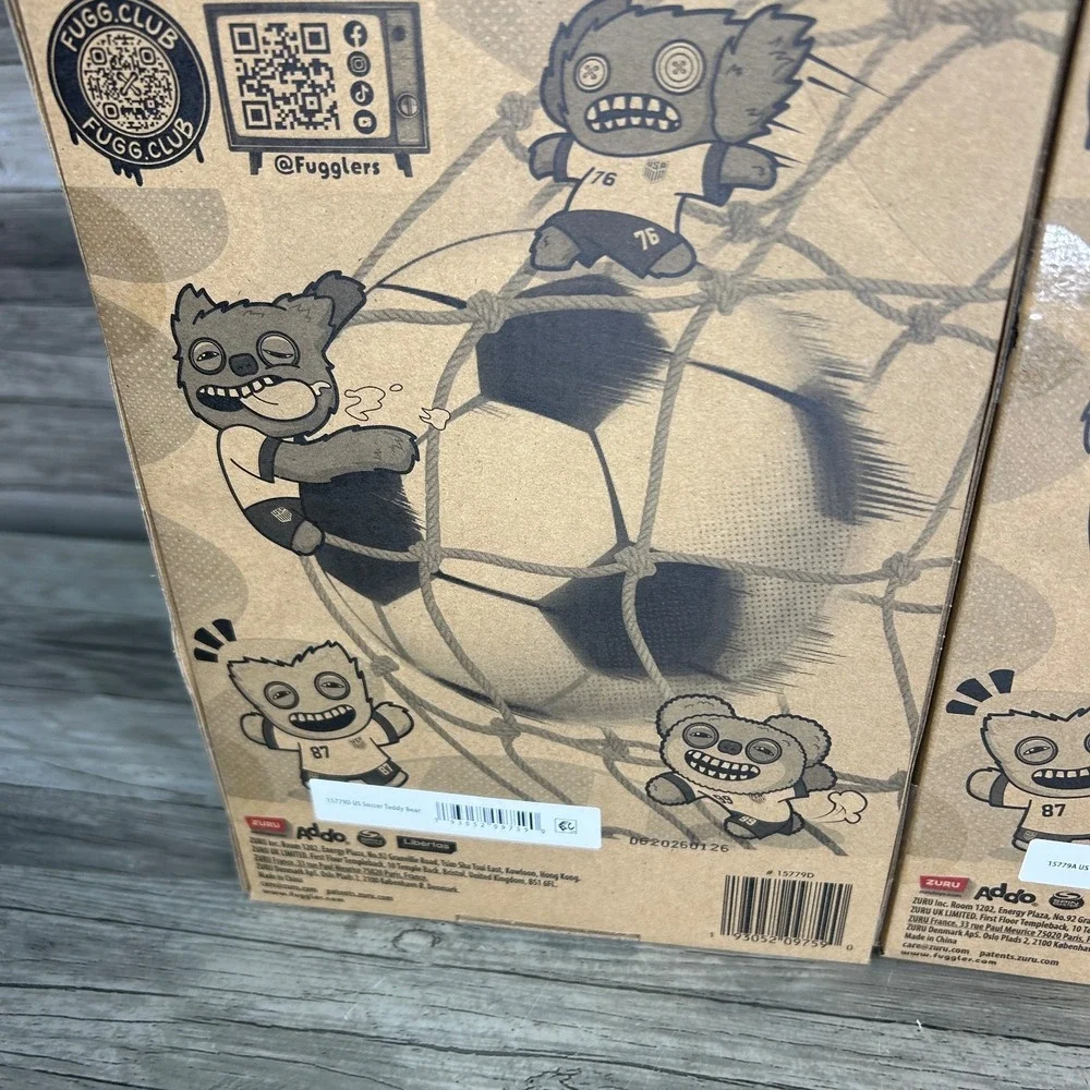 Catch Me Fuggler USA World Cup Soccer Plush Red Button Variant Bear Belch Button